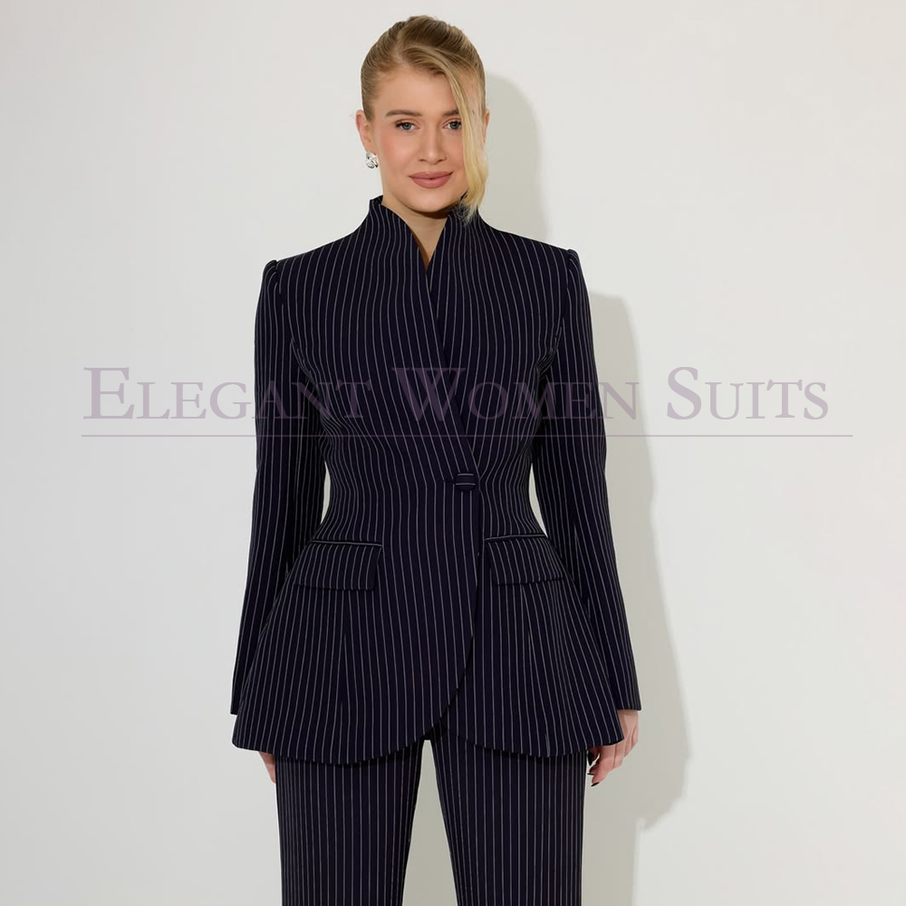 Men Formal Wear All Black - Abito da Uomo a Righe Nere,