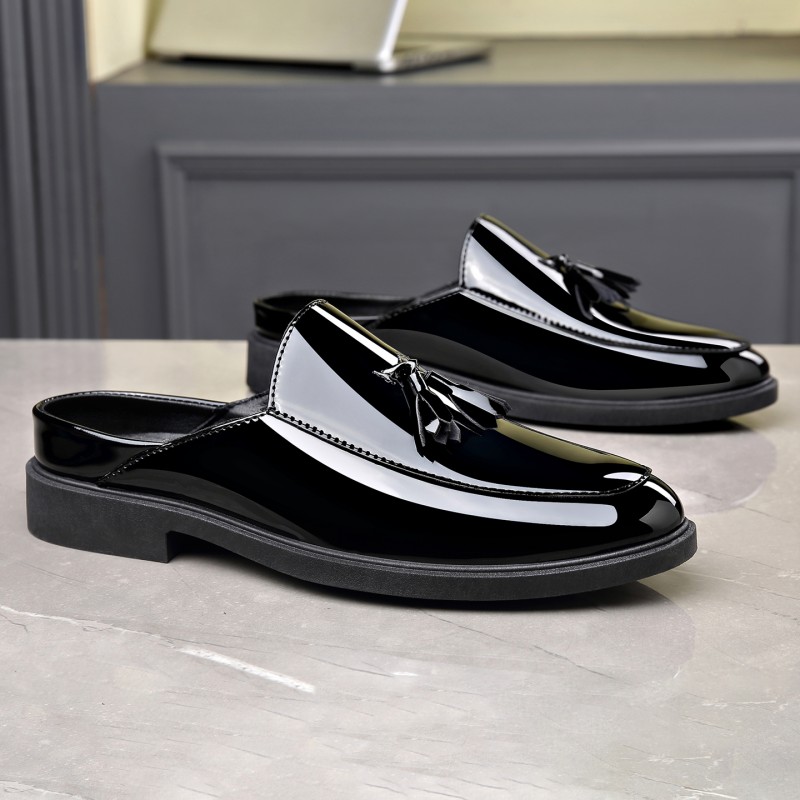 Mules da uomo in pelle vernici - Formal Men Daily Wear Footwear recensione e prezzo